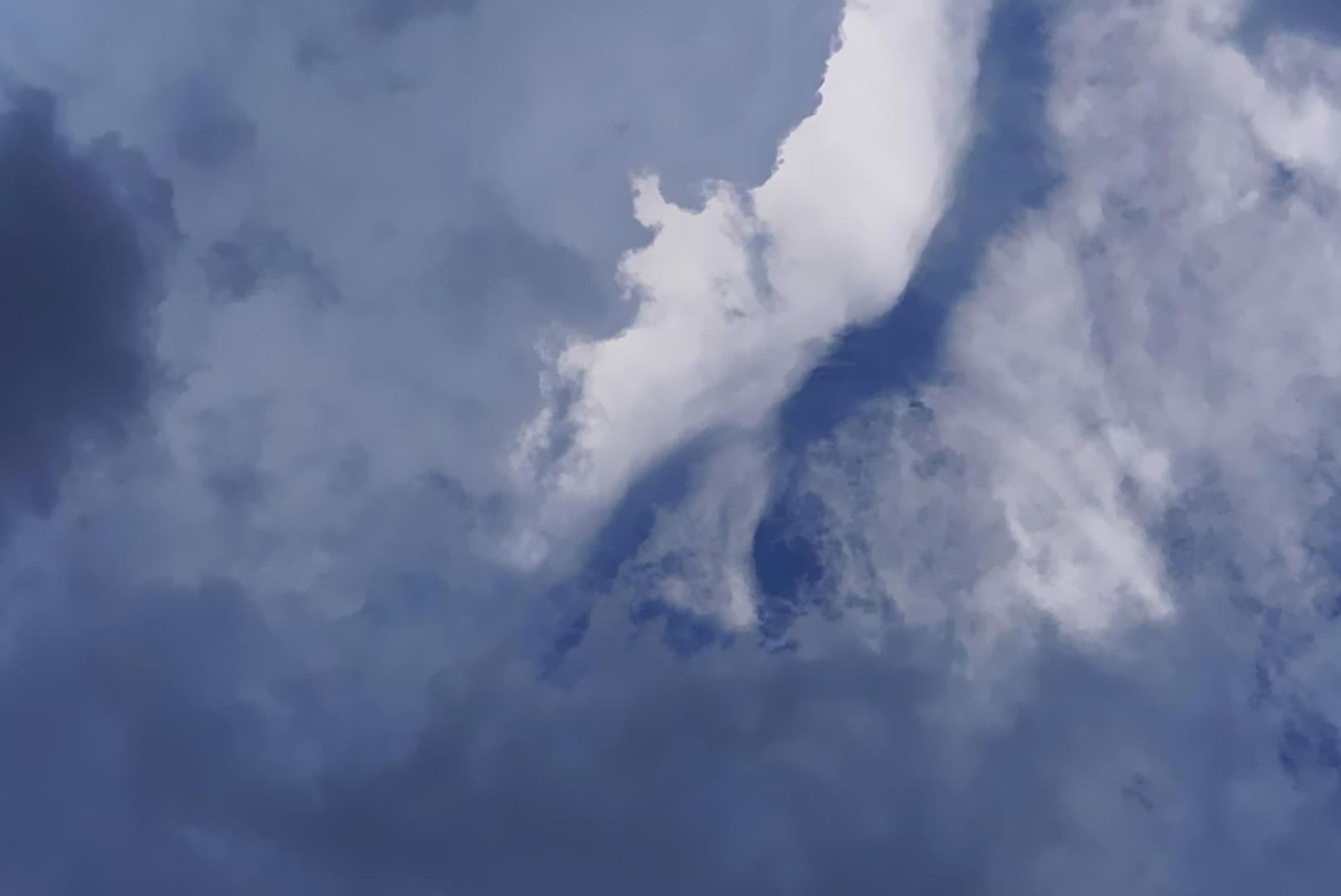 a blue sky