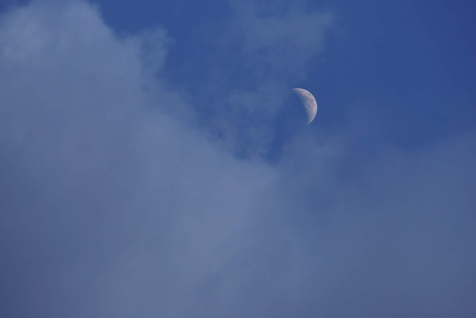 a blue sky