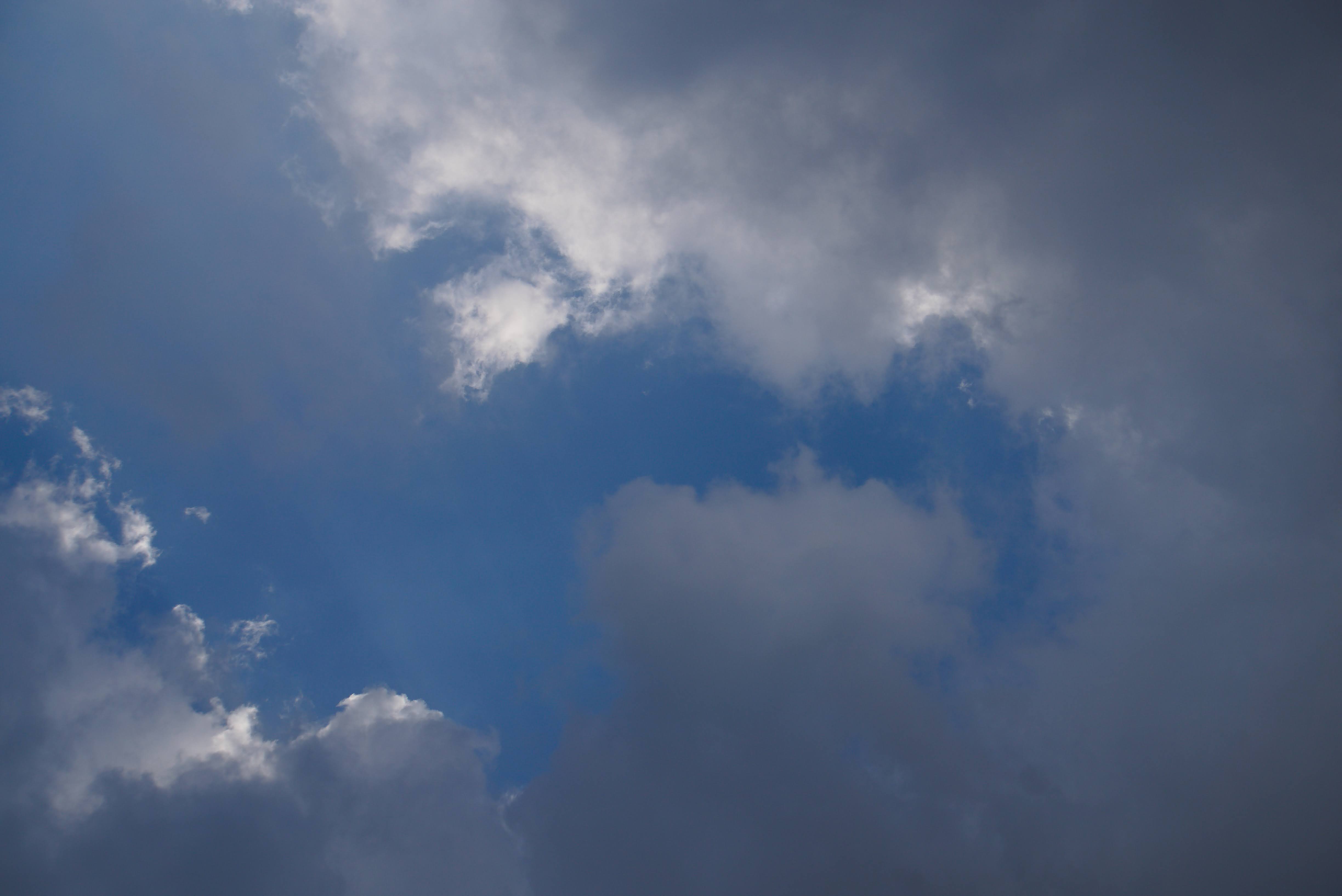 a blue sky