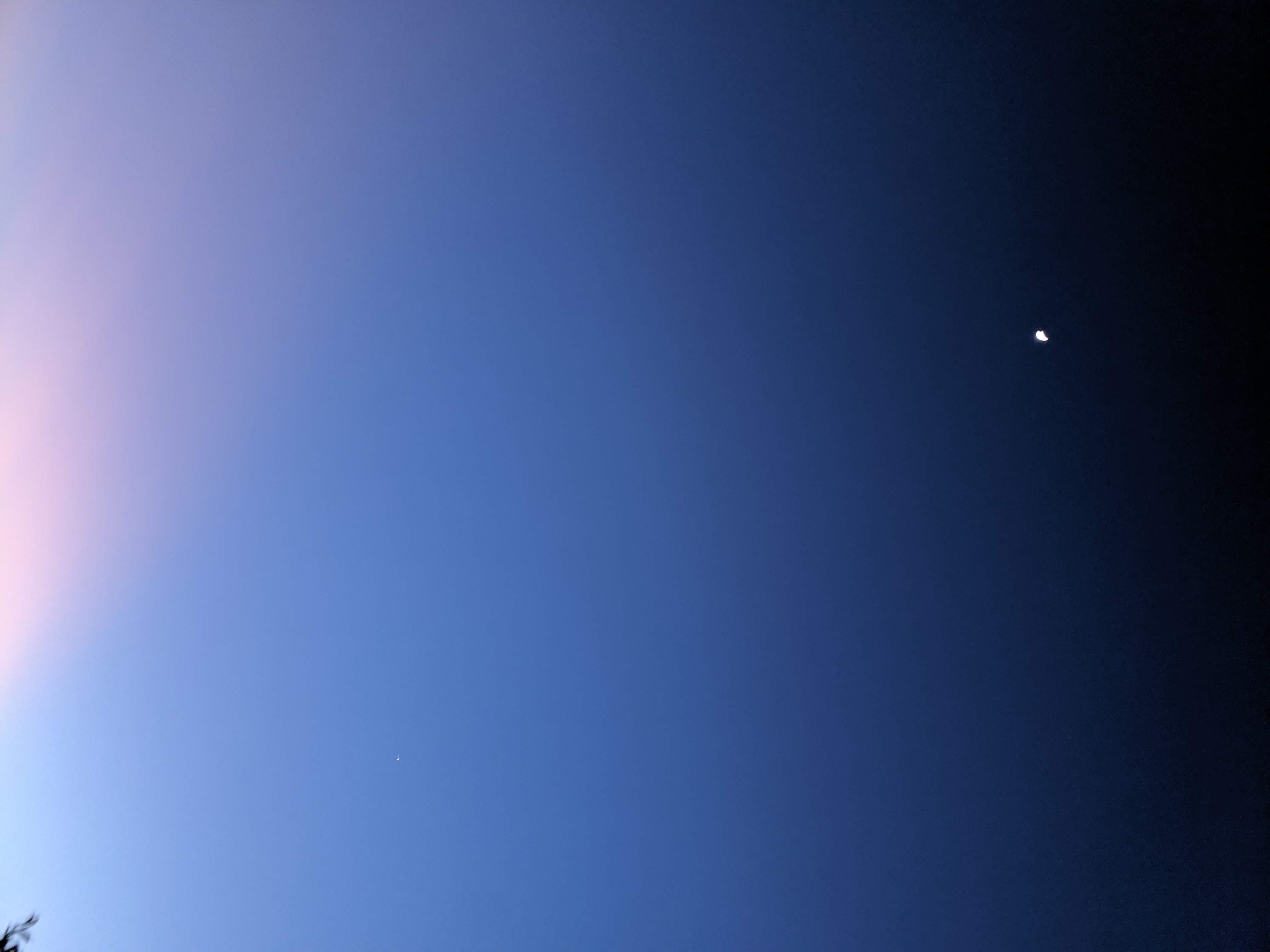 a blue sky